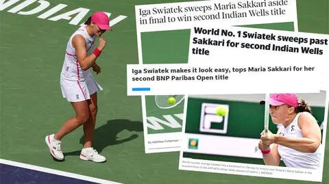 "Łatwizna", "Zmiotła Sakkari", "Błyszcząca Świątek". Amerykańskie media pod wrażeniem Polki