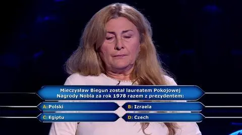 Prezydent którego kraju zdobył Pokojową Nagrodę Nobla za rok 1978? Pytanie z "Milionerów"
