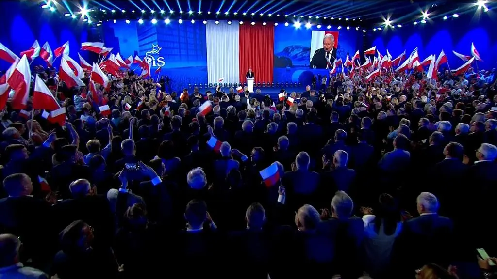 Jarosław Kaczyński przemawia na konwencji PiS
