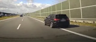 Wyprzedzał pasem awaryjnym A2. Prawie potrącił pieszych