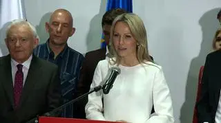 Całe wystąpienie Magdaleny Ogórek po ogłoszeniu sondażowych wyników wyborów