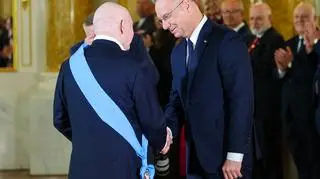 Janusz Kapusta podczas uroczystości na Zamku Królewskim