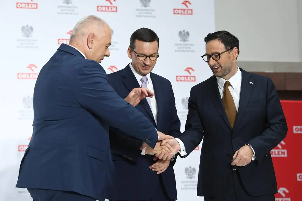 Jacek Sasin, Mateusz Morawiecki i Daniel Obajtek
