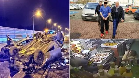 Pościg i dachowanie pod Toruniem. To tych mężczyzn policja podejrzewa o brutalny napad w okolicy Piaseczna