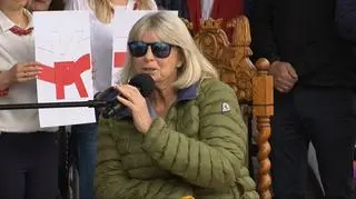 "Ciocia Rafała" na wiecu Trzaskowskiego