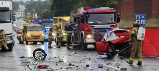 Czołowe zderzenie na S52