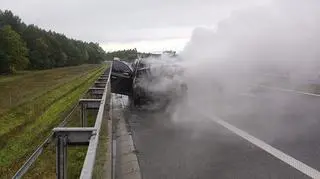 Pożar samochodu osobowego na S6