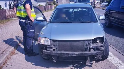 Jechał wrakiem, chciał dotrzeć do mechanika