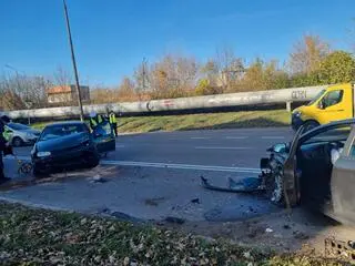 Wypadek z udziałem policyjnego radiowozu w Białymstoku