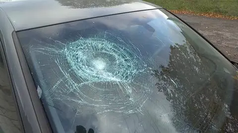 Zniszczony samochód burmistrz Czaplinka