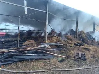 Pożar hali w Facimiechu