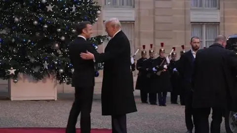 Paryż. Donald Trump spotkał się z Emmanuelem Macronem