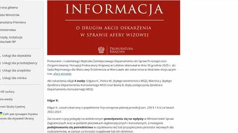 Akt oskarżenia ws. afery wizowej