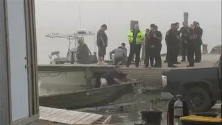 Służby na miejscu katastrofy w pobliżu wyspy Galveston 