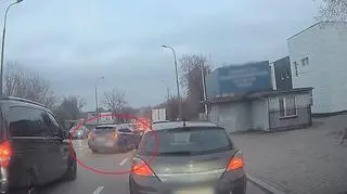 Niebezpieczne zdarzenie drogowe w Białymstoku