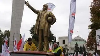 "Złoty Donek" na manifestacji w Warszawie