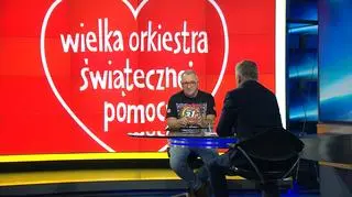 Gościem "Faktów po Faktach" był szef WOŚP Jurek Owsiak.