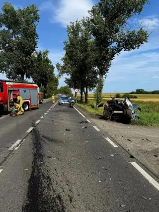 Zderzenie aut, trzy osoby w szpitalu