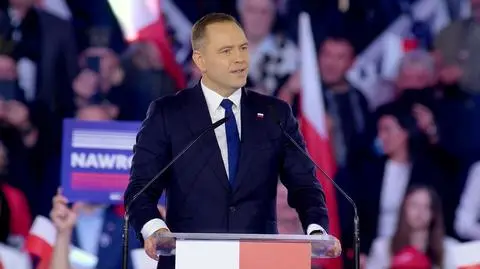 Nawrocki na konwencji wyborczej w Łodzi