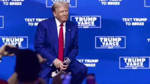Na tym wiecu Trumpa sporo się wydarzyło. Nagranie