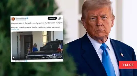 USA. Donald Trump "nie wyszedł przywitać Macrona"? Zależy kiedy