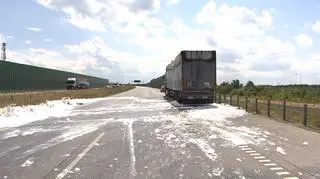 Pożar naczepy z elektroodpadami na A1