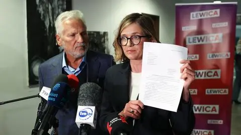 Magdalena Biejat pokazuje zawiadomienie na Karola Nawrockiego