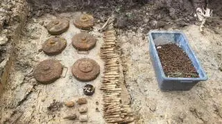 Amunicja, bomby i granaty na budowanym odcinku S19