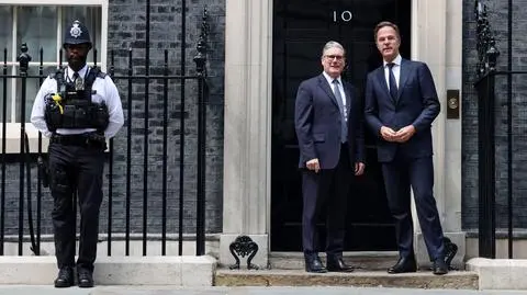 Premier Wielkiej Brytanii Keir Starmer i szef NATO Mark Rutte