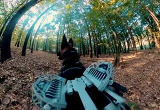 Policyjny pies tropiący szuka, mapa 3D rysuje się sama