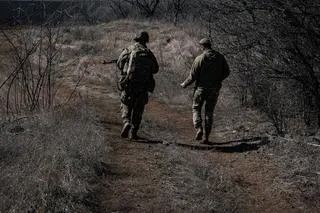 Ukraińscy żołnierze w Doniecku