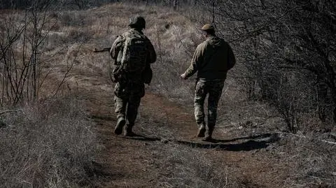 Ukraińscy żołnierze w Doniecku. Ukraina , Rosja
