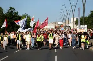 Protest w Serbii