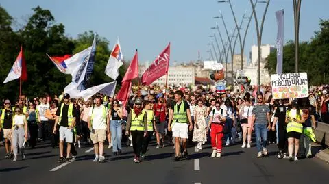 Protest w Serbii