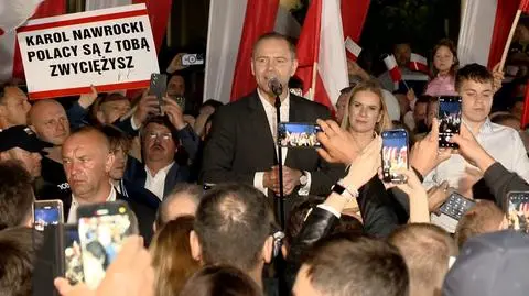 Nawrocki w Łapach na Podlasiu. Finisz kampanii