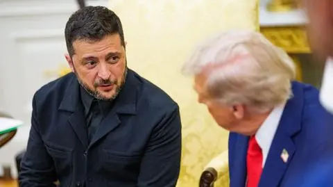Wołodymyr Zełenski i Donald Trump w Waszyngtonie