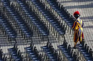 Vatican - the funeral of Pope Francis.  The funeral mass of Pope Francis in St. Piotr