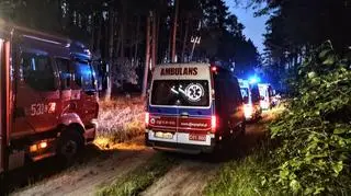 Samochód osobowy uderzył tam w drzewo, dziewięć osób w szpitalu