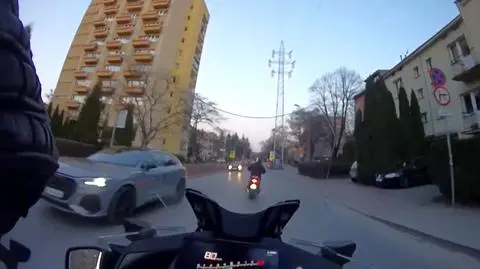 Motocyklowy pościg w Krakowie