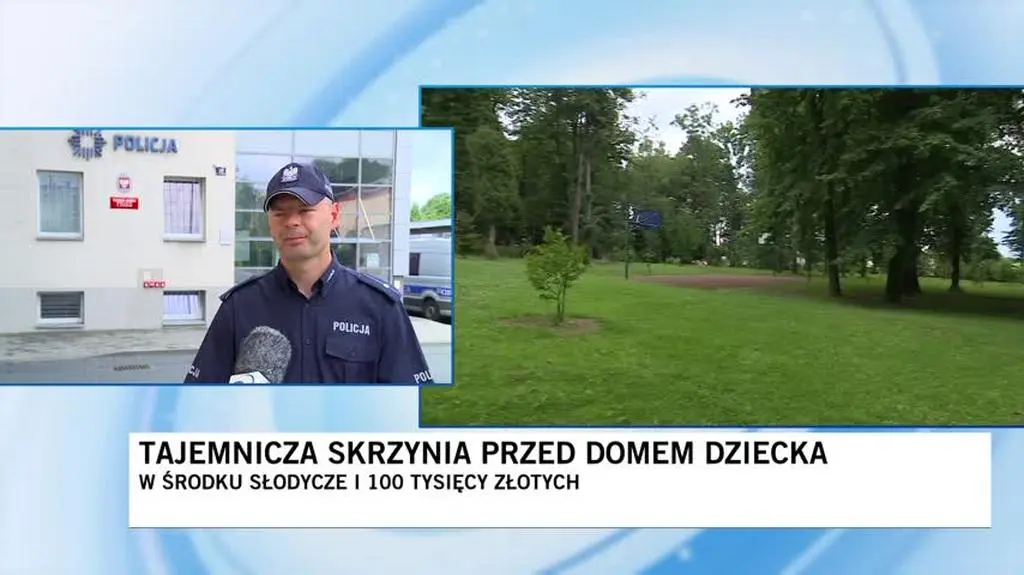 Tajemnicza skrzynia przed domem dziecka