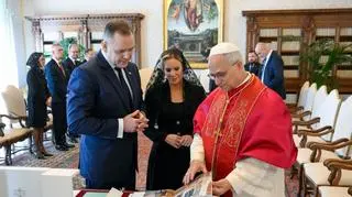 Karol Nawrocki, Marta Nawrocka i Leon XIV