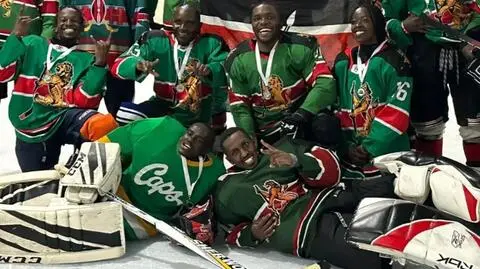 Cuda w Kenii. Mają jedno lodowisko i już pierwszy sukces