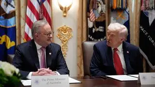 Anthony Albanese i Donald Trump w Białym Domu