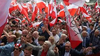 "Wielki Marsz za Polską" zwolenników Karola Nawrockiego