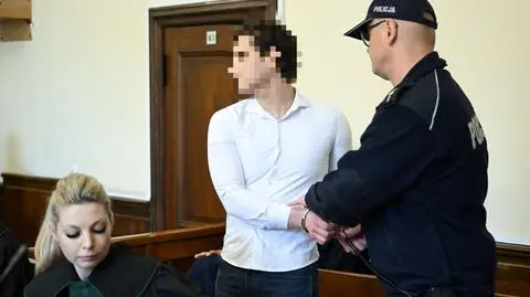 Oskarżony Maksymilian S. na sali rozpraw Sądu Okręgowego w Gdańsku