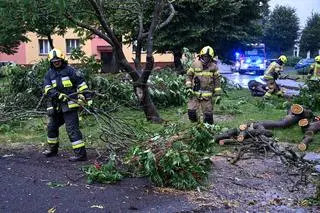 Straż pożarna podczas interwencji