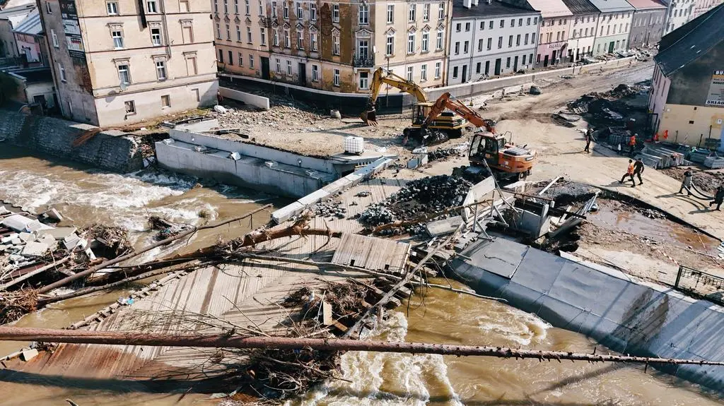 Zniszczony most w Głuchołazach (18.09.2024)