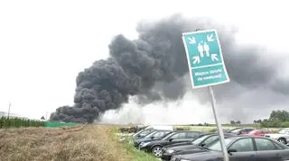 Pożar składowiska odpadów w Rzeczycy Ziemiańskiej