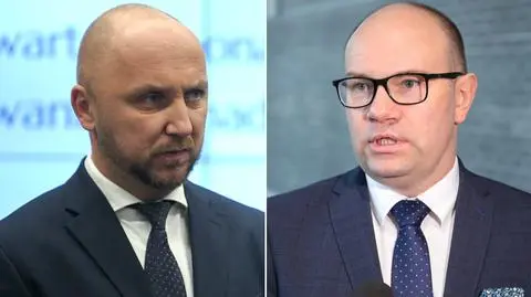 Marszałek Łukasz Prokorym (z lewej) złożył zawiadomienie do prokuratury na poprzedniego marszałka Artura Kosickiego