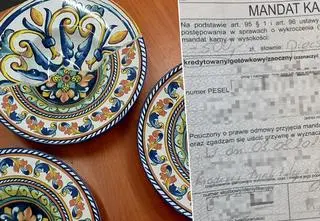 Zjadł obiad, "na pamiątkę" zabrał talerze